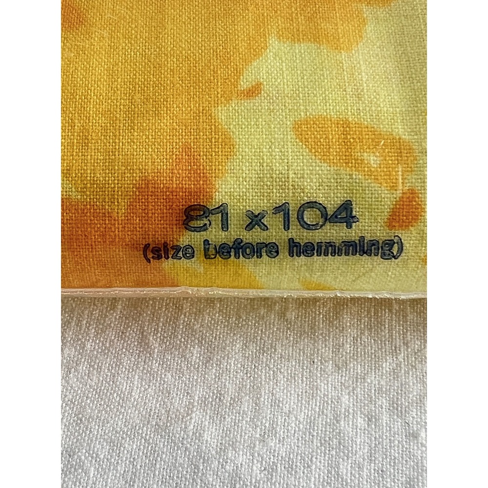 Vintage Martex Luxor Yellow Floral Double Sheet Set New Old Stock 70s Percale - Picture 5 of 15